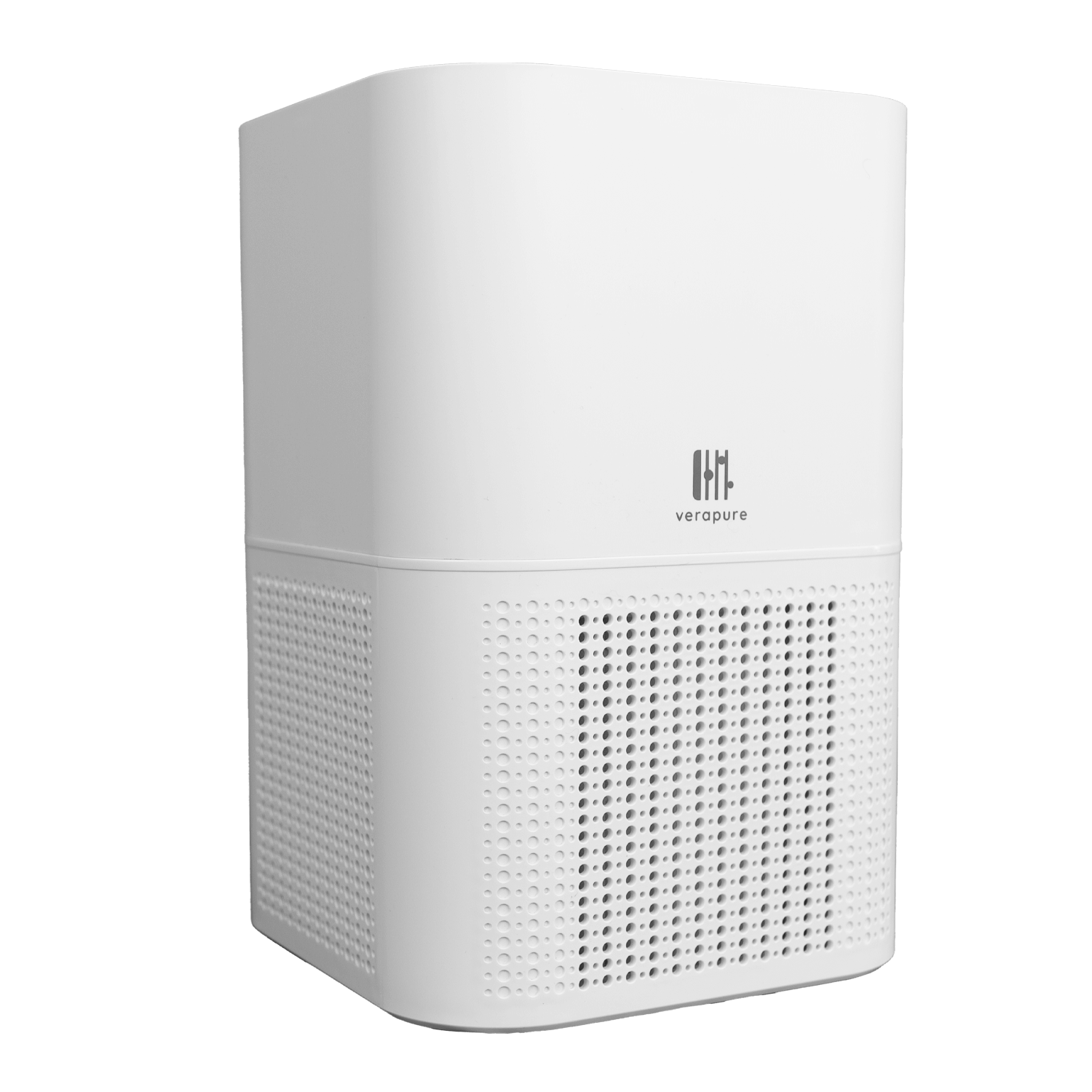 VP-130 product image air purifier on white background. Angled view.